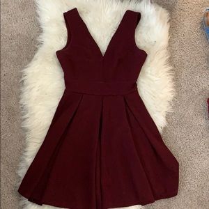 Cocktail burgundy dress